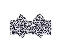 JustMyDress Diadema turbante de leopardo para bebé con lazo para el pelo, accesorios para el cabello JBC07 (vaca stria)