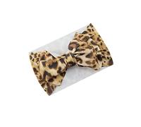 JustMyDress Diadema turbante de leopardo para bebé con lazo para el pelo, accesorios para el cabello JBC07 (guepardo)