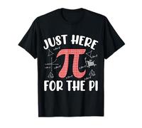 Justo aquí para el día de Pi Funny Math PI Camiseta