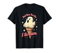 Justo aquí para el I-Scream, Juego de palabras fantasma de Halloween Camiseta