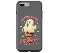Justo aquí para el I-Scream, Juego de palabras fantasma de Halloween Carcasa para iPhone 7 Plus/8 Plus
