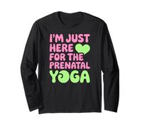Justo aquí para el yoga prenatal, diversión para los amantes del fitness Manga Larga