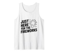 Justo aquí para la celebración de los entusiastas de los Fuegos Artificiales Camiseta sin Mangas