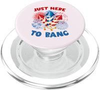 Justo aquí para lanzar Divertidos Fuegos Artificiales con la Bandera Estadounidense del 4 de Julio PopSockets PopGrip para MagSafe