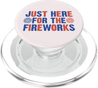 Justo aquí para los fuegos artificiales Día de la Independencia Patriótica 4 de julio PopSockets PopGrip para MagSafe