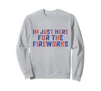 Justo aquí para los fuegos artificiales Día de la Independencia Patriótica 4 de julio Sudadera