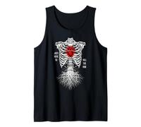 Justo aquí para The Vibe: Skeleton Heart Roots Camiseta sin Mangas
