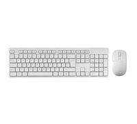 JUSTOP Value - Juego de teclado y mouse inalámbricos, diseño completo del Reino Unido, receptor nano USB de 2,4 GHz, para computadora de escritorio/PC/portátil, color blanco