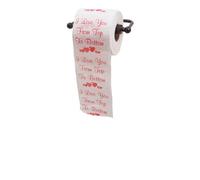 JustPaperRoses Regalo de broma de papel higiénico impreso con texto en inglés "I Love You from Top to Bottom", divertido regalo para el día de San Valentín o aniversario para él o ella
