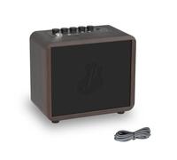 JUSTPRO Mini amplificador de guitarra de 15 W, amplificador de guitarra acústica portátil recargable, amplificador de práctica de guitarra inalámbrico con 4 ajustes de volumen EFX, soporta control OTG