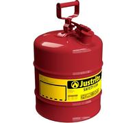 Justrite 7150100 - Recipiente de seguridad tipo I (acero galvanizado, capacidad para 5 galones), color rojo