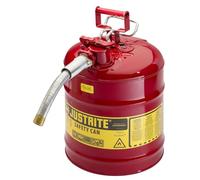 Justrite AccuFlow - Botella de seguridad de acero tipo II (25 mm, metal flexible, 19 L), color rojo