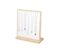 Justsoso Soporte de exhibición de collares de bambú, soporte de madera para collares de joyería, organizador de joyería de cadena, tableros de exhibición de mesa para el hogar o tienda de venta