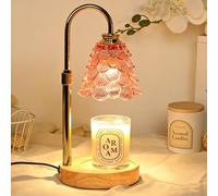 Justup Lámpara calentadora de velas, lámpara de calentamiento de velas de piel de dragón con temporizador y 2 bombillas, derretidor de cera eléctrico de altura ajustable, cumpleaños para mujeres