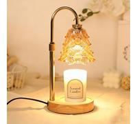 Justup Lámpara calentadora de velas, lámpara de calentamiento de velas de piel de dragón con temporizador y 2 bombillas, derretidor de cera eléctrico de altura ajustable, cumpleaños para mujeres