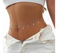 JUSTUSNX colgante cadena de cintura cadena de vientre en capas cadena de vientre Sexy cadena de estómago accesorios de joyería de cuerpo para mujeres y niñas