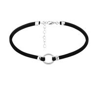 JUSTUSNX Gargantilla negra de metal, collar de círculo de metal, collar de terciopelo gótico vintage, accesorios de Halloween para mujeres y niñas, Metal