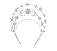 JUSTUSNX halo Crown hair Belt Star rhinestone hair Belt goddess Wedding Belt Party Clothing Women and Girls hair Clothing (B)