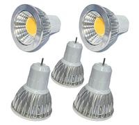 JUTHREE Bombilla LED GU5.3, 9W Equivalente a 90 W Halógena,900LM, 60 ° ángulo de Haz, Ultra Brillante LED Bombillas, Base MR16 AC 220-240V Paquete de 5 Unidades(Blanco Caliente)