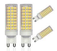 JUTHREE Bombillas LED G9, 2700K Blanco Cálido Regulable, G9 10W Equivalente a 90 100W Lampara Halógena, Sin Parpadeo, Ángulo de Luz de 360°, AC 220-240V, Pack de 4 Unidades