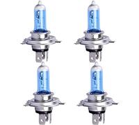 JUTTAUTO 4 unids H4 100 W 6000 K bombillas halógenas para faros delanteros 12 V luz de xenón blanco súper brillante luz de haz bajo led accesorios de coche