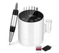 Torno para Uñas Profesional, 35000 RPM, Limas de Uñas Profesionales, Nail Drill, Lima de Uñas Electrica con Pedal y 6 Brocas, Limador de Uñas Elec