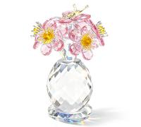 JUUDDENPARTS K9 - Figura de rosa de cristal con mariposa, adorno de ramo de flores de cristal multifacético, centro de mesa de prisma arcoíris para decoración del hogar, regalo para mujeres, mamá