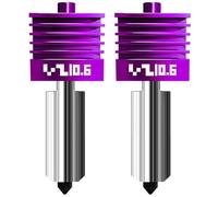 JUUPINE Kit Hotend de 0,6 mm para laboratorio Bambu P2S/H2D/H2S/A1 tamaño (2 unidades, manga de silicona no incluida), boquillas con revestimiento nano, alta dureza, resistente a altas temperaturas
