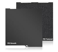 JUUPINE Para Anycubic Kobra 3 /Kobra 3 V2 Smooth PEI Build Plate 256 x 268 Spring Steel Sheet for Anycubic Cobra 3 Combo Plate Double Sided Smooth/Textured PEI Print Bed