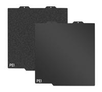 JUUPINE Para Bambu Lab A1 Mini PEI Plataforma calentada de doble cara de acero para muelles Plataforma flexible 184x184mm PEI negro liso + placa de impresión PEI negra texturizada