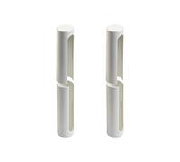 JUVA Anuba casquillos de bisagra tapas redondas para bisagra de puerta 3-DIM SFS ø 15 mm | plástico blanco | casquillos decorativos para bisagra altura 112 mm | 2 pares - casquillos de bisagra para