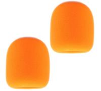JUVAENY Fundas de micrófono de espuma para JBL/SM58/SM48, paquete de 2 fundas de micrófono naranja con filtro pop para micrófono de mano