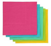 Juvale Paquete de 200 servilletas de papel de cóctel de 2 capas, 5 colores tropicales, 5 x 5 pulgadas