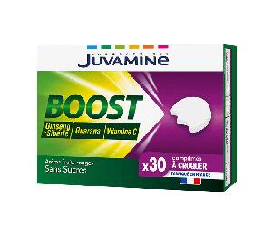 Juvamine Boost Vitamina C Ginseng Guaraná 30 comprimidos masticables