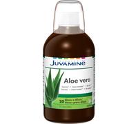 JUVAMINE - Botella Aloe Vera - Acción 3 en 1 - Depurativo - Piel sana - Sistema inmunitario - Sabor a manzana - Desintoxicante - Programa de 20 Días - 500 ML