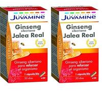 JUVAMINE - Ginseng Siberiano - Jalea Real - 30 Cápsulas - Fortificante - Tonificante - Energía y Vitalidad - Jalea Real - Renforzar el Organismo - Fórmula Natural (Paquete de 2)