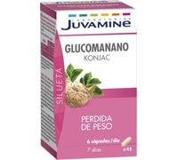 JUVAMINE - Glucomanano Konjac - 42 Cápsulas - Pérdida de Peso - Ayuda a Controlar el Apetito - Mejora la Digestión - Konjac - Piña - Programa de 7 Días