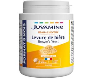 JUVAMINE - Levadura de Cerveza + Zinc + Vitaminas B2, B3, B8-150 Comprimidos - Formato Maxi - 5 Meses - Belleza y Vitalidad - Cuidado de Piel, Cabello y Uñas - Fórmula Optimizada
