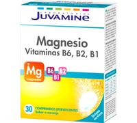 JUVAMINE - Magnesio con Vitaminas B6, B2 y B1-30 Comprimidos Efervescentes - Reduce el Cansancio y Apoya el Sistema Nervioso - Energía y Bienestar Muscular