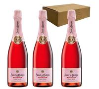 Juvé & Camps Brut Rosé - Espumoso Rosado con Uvas Pinot Noir, Burbuja Fina y Sabor Afrutado - Ideal para Aperitivos, Mariscos - Pack 3 Botellas 75cl
