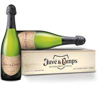 Juvé & Camps Estuche Madera Regalo 2 Botellas - Envío 24 h - Cava Reserva de la Familia Gran Reserva Brut Nature | Caja de madera 2 botellas de 75 cl