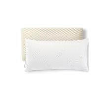 JUVEA Almohada Esencial de bajo Perfil con algodón Natural, Almohada de Cama de látex Talalay 100% Natural para Dormir. Transpirable, Alivio de presión, Duradera. Certificado Oeko-Tex y FSC ®