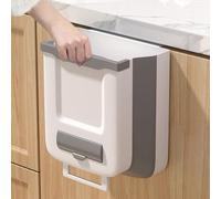 JUVEL Cubo de basura de cocina plegable, 10 l, cubo de basura plegable, cubo de basura para baño, para puertas de armario, camping, oficina y dormitorio