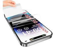 JUVENPROTO Paquete de 3 protectores de pantalla para Motorola Edge 50 Fusion 5G TPU, desbloqueo de huellas dactilares, HD transparente, antiarañazos, sin burbujas, ultrafino, fácil instalación para