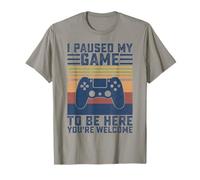Juventud Gaming Funny Gamer Geek He pausado mi Juego para Estar aquí Camiseta
