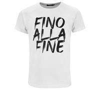 Juventus - Camiseta hasta la Fine, Producto Oficial, Camiseta para Hombre, Blanca, L