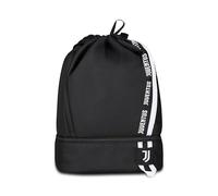 Juventus Mochila de Gimnasio para niños y niños, Blanco y Negro, con Fondo rígido para Zapatos, Correas Ajustables, Deporte y Tiempo Libre, Negro, Talla única, Moderno