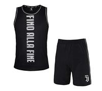 Juventus pijama de verano de los hombres negro JU14077