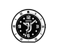 Juventus - Reloj Despertador de Cuarzo, analógico, Color Blanco y Negro