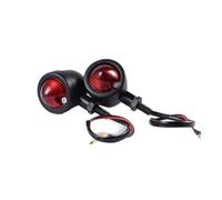Juvra Luz señal giro motocicleta 1 par de motocicletas, ámbar, rojo, Universal, 12v, para giro para señales, freno, luz marcha, para para, accesorios luces(2PCS Red)